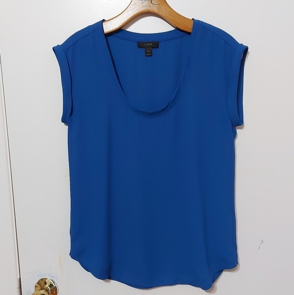 J. crew blue tank top - Picture 1 of 7